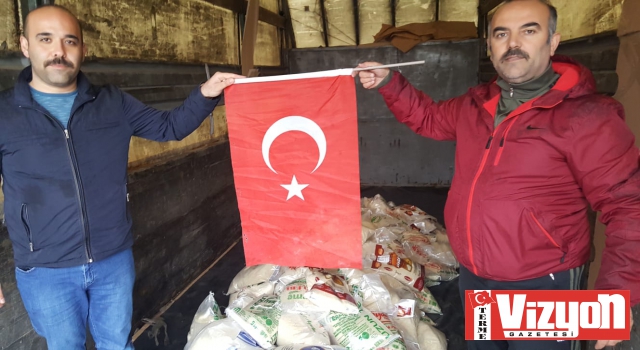 Türkmenlere Terme’den gıda yardımı