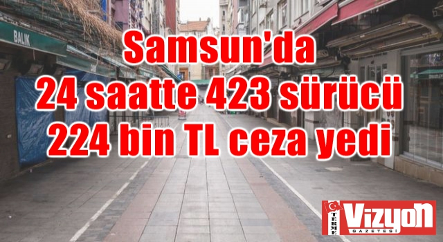 Samsun'da 24 saatte 423 sürücü 224 bin TL ceza yedi
