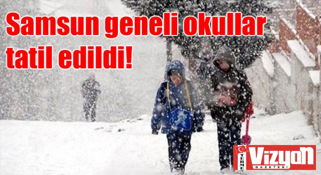 Samsun geneli okullar tatil edildi!