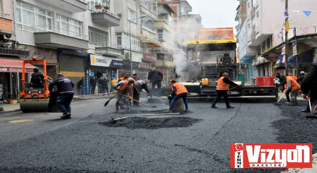 Ünye ve Kocaman Caddelerinin asfalt çalışmaları tamamlandı