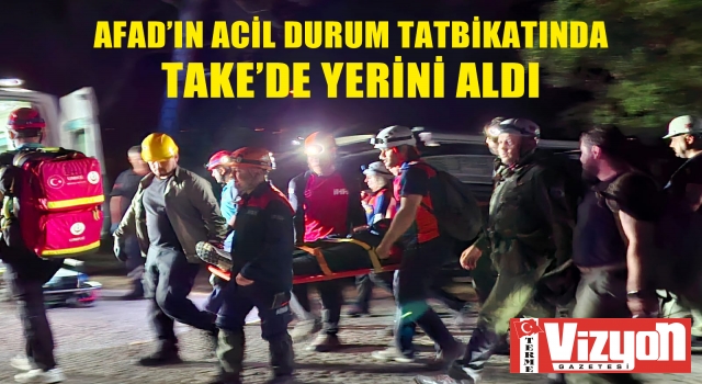 AFAD’ın acil durum tatbikatında TAKE’de yerini aldı