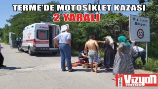 Terme’de motosiklet kazası: 2 yaralı