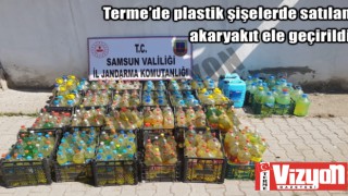 Terme’de plastik şişelerde satılan akaryakıt ele geçirildi