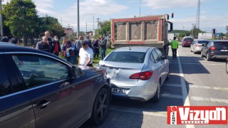 Terme’de zincirleme trafik kazası