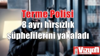 Terme Polisi 8 ayrı hırsızlık şüphelilerini yakaladı