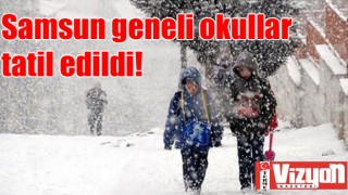 Samsun geneli okullar tatil edildi!