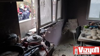Terme'de tüp patlaması sonucu ev yandı: 4 yaralı